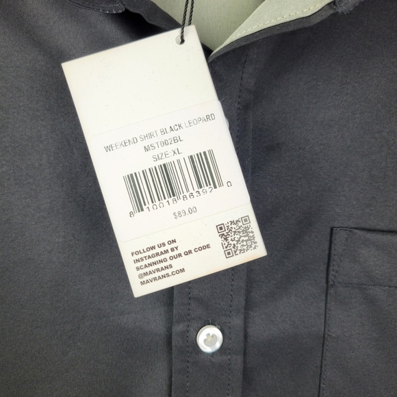 MAVRANS BLACK LEOPARD GAME WEEKEND SHIRT Size XL - Picture 4 of 13